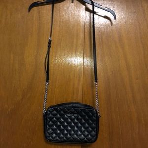 Michael Kors black leather quilted purse